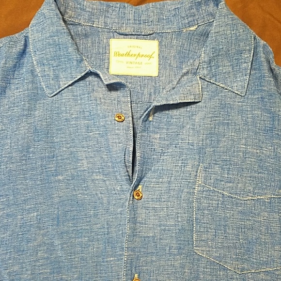 Weatherproof Linen Button Down Side L - Picture 1 of 3